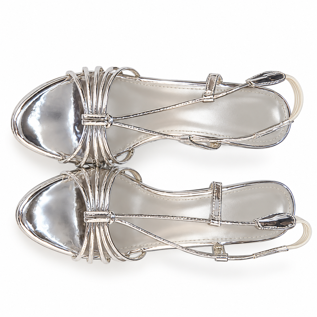 Silver Radiance Strappy Heels