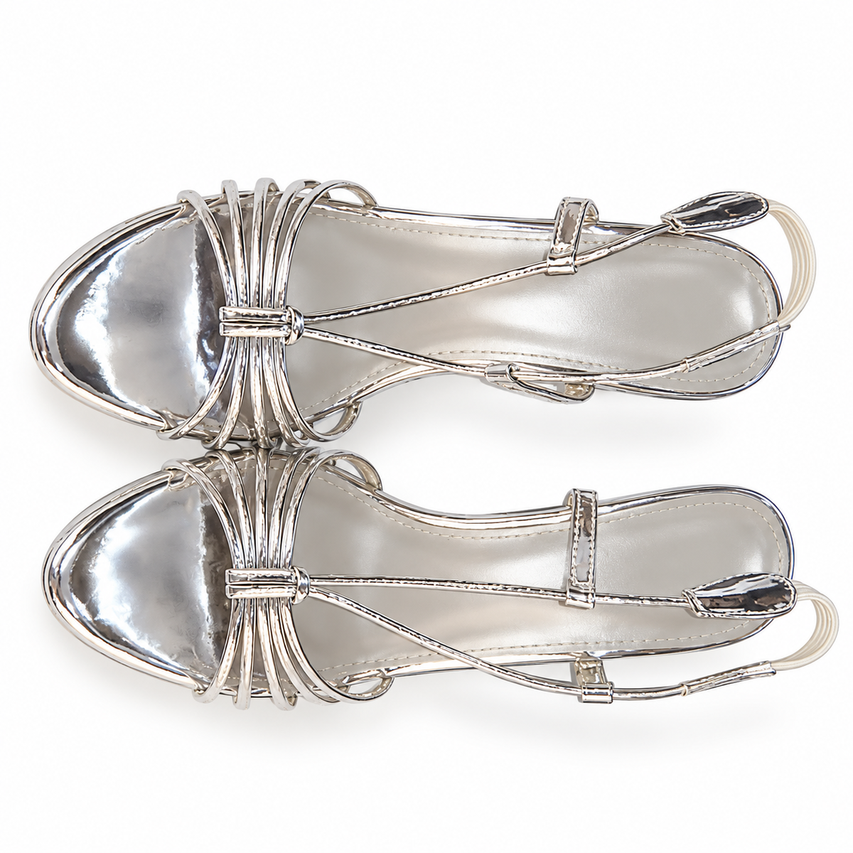 Silver Radiance Strappy Heels