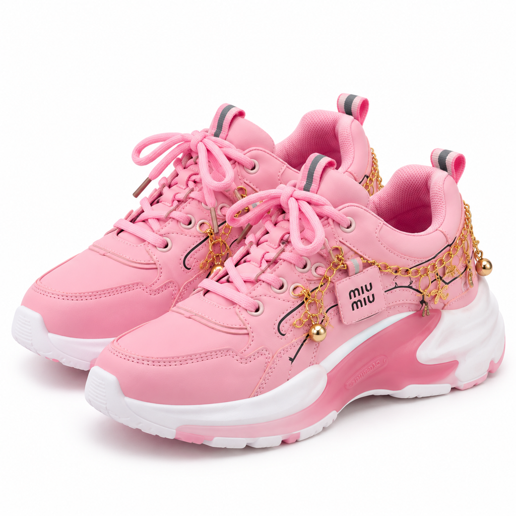 Pink Charm Chunky Sneakers