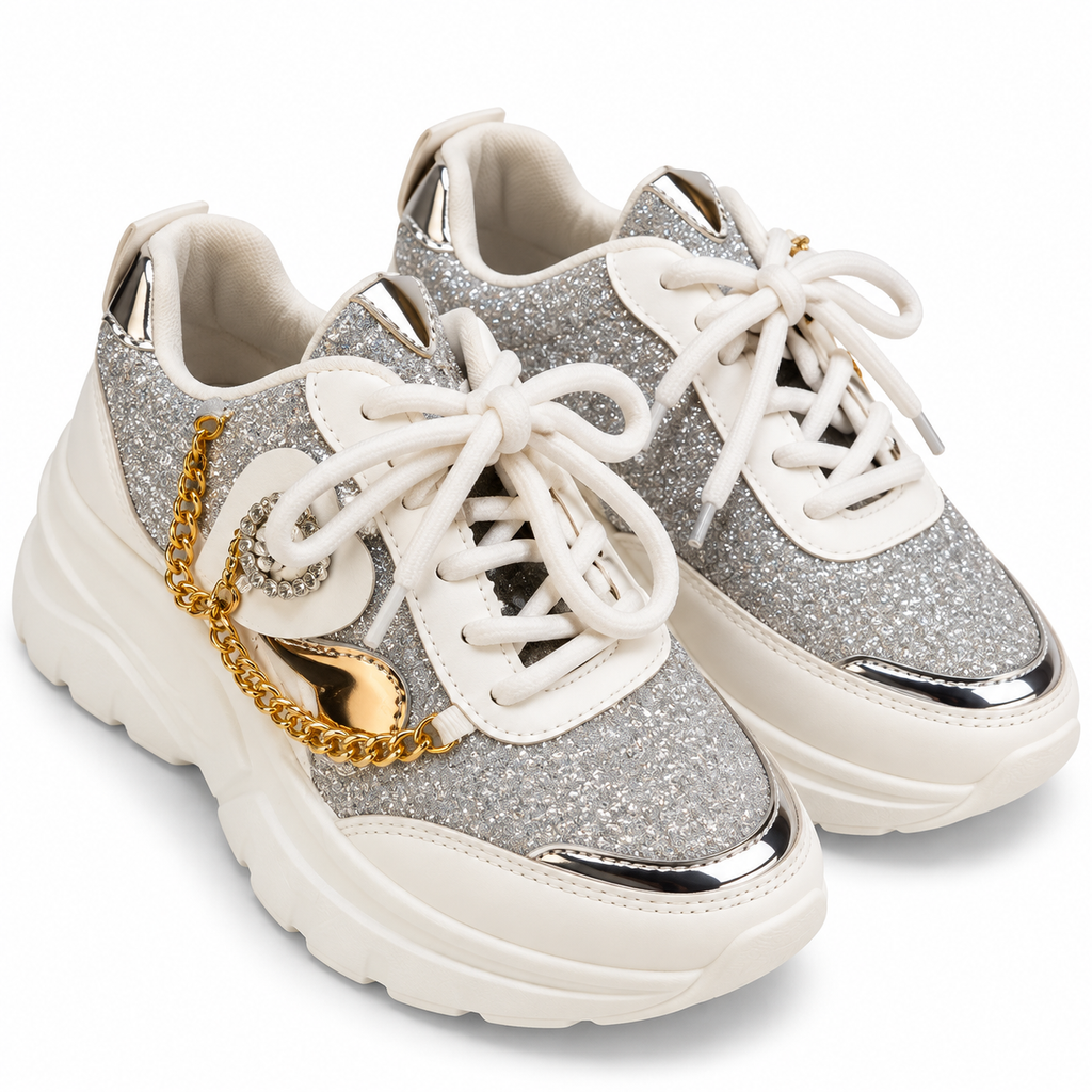 Silver Spark Chunky Sneakers